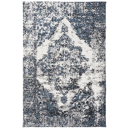 Safavieh 2 ft. 3 in. x 8 ft. Classic Vintage Rectangle Power Loomed Rug Navy & Ivory CLV703N-28
